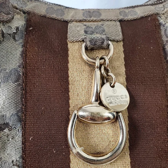 Gucci Monogram Crystal Web Horsebit Hobo Bag - Picture 7 of 16